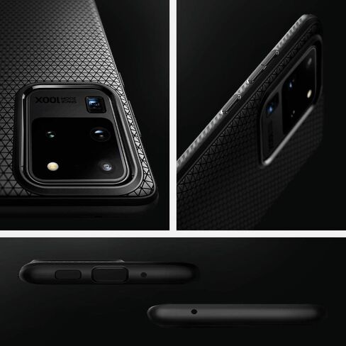 Spigen Liquid Air Armor مصمم لهاتف Samsung Galaxy S20 Ultra Case/Galaxy S20 Ultra 5G Case (2020) - أسود مطفي in Saudi Arabia