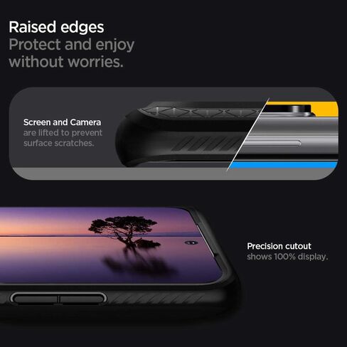 Spigen Liquid Air Armor مصمم لهاتف Samsung Galaxy S20 Ultra Case/Galaxy S20 Ultra 5G Case (2020) - أسود مطفي in Saudi Arabia