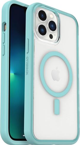 OtterBox Clear case with colorful grip edge for iPhone 13 Pro Max (Only) - BLACK CRYSTAL (Clear/Black) in Saudi Arabia