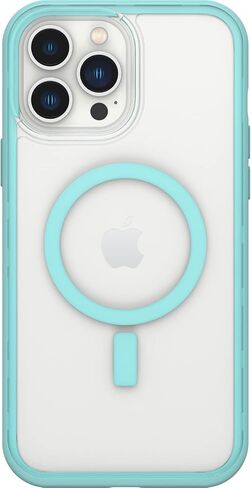OtterBox Clear case with colorful grip edge for iPhone 13 Pro Max (Only) - BLACK CRYSTAL (Clear/Black) in Saudi Arabia