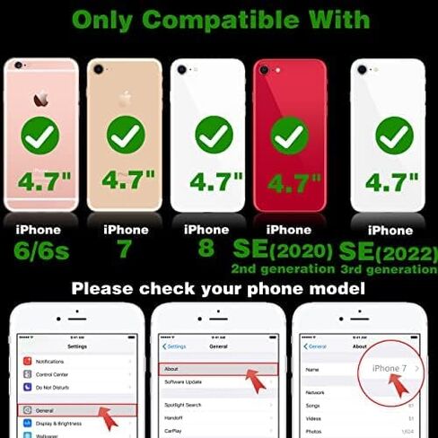 حافظة Besoar مصممة لهاتف iPhone SE 2022/2020/6/6S/7/8، حافظة كرتونية لطيفة ومضحكة وممتعة Kawaii ثلاثية الأبعاد على شكل حيوانات، غطاء سيليكون رائع فريد للأطفال والأولاد والمراهقين لهاتف iPhone SE 2022/2020/6/6S/7/8 4.7 بوصة in Kuwait