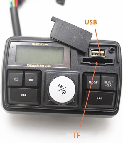 مشغل MP3 للدراجات النارية، مضخم صوت بمقود 3 بوصة 12 فولت مع شاشة عرض مقاومة للماء ومشغل موسيقى MP3 مضاد للسرقة للدراجات البخارية والدراجات النارية in Saudi Arabia
