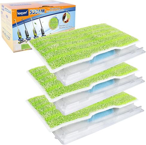 عبوات بديلة من keepow قابلة لإعادة الاستخدام متوافقة مع Shark Vacmop VM252 VM200 VC205 VM250، وسادات مبللة قابلة لإعادة الاستخدام لتنظيف الأرضيات الصلبة، امتصاص أقوى للمياه، أزرق، 5 عبوات in Kuwait