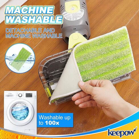 عبوات بديلة من keepow قابلة لإعادة الاستخدام متوافقة مع Shark Vacmop VM252 VM200 VC205 VM250، وسادات مبللة قابلة لإعادة الاستخدام لتنظيف الأرضيات الصلبة، امتصاص أقوى للمياه، أزرق، 5 عبوات in Kuwait