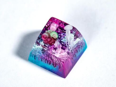 DATKEY Purple Pink Blue Background Jellyfish Artisan Keycap Ocean Keycaps Keyboard Keycaps Cute Keycaps Artisan Keycap Aesthetic Keycaps Custom Keycaps Ocean Gifts for Gaming Lover Gamer Man in Saudi Arabia