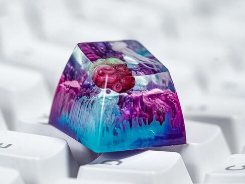 DATKEY Purple Pink Blue Background Jellyfish Artisan Keycap Ocean Keycaps Keyboard Keycaps Cute Keycaps Artisan Keycap Aesthetic Keycaps Custom Keycaps Ocean Gifts for Gaming Lover Gamer Man in Saudi Arabia