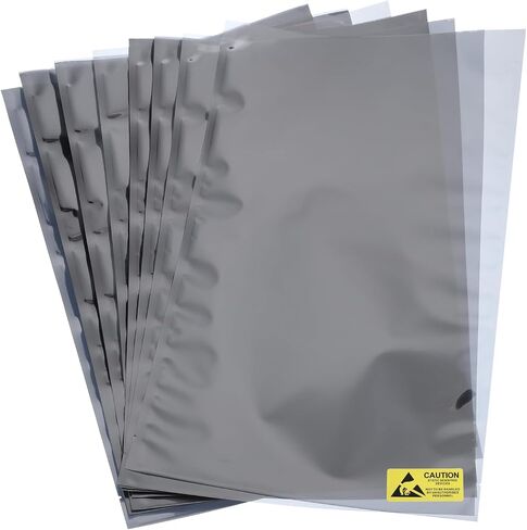MECCANIXITY 20Pcs Anti Static Bags ESD Shielding Bag Flat Open Top Anti Static Bag for Electronic Devices 9.4x10.6 Inch(240 * 270mm) in Kuwait