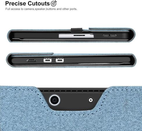 Megoo Surface Pro X Case Cover for Microsoft Surface Pro X 13" with Stylus Pen Holder Multiple Angle Adjustment Folio Stand Protective Case (Black Gray) in Saudi Arabia