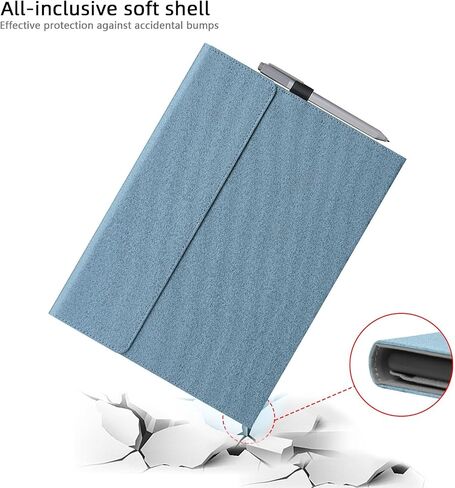Megoo Surface Pro X Case Cover for Microsoft Surface Pro X 13" with Stylus Pen Holder Multiple Angle Adjustment Folio Stand Protective Case (Black Gray) in Saudi Arabia
