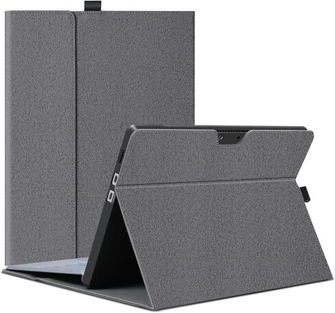 Megoo Surface Pro X Case Cover for Microsoft Surface Pro X 13" with Stylus Pen Holder Multiple Angle Adjustment Folio Stand Protective Case (Black Gray) in Saudi Arabia