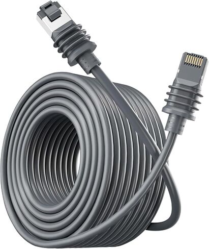 كابل Starlink Gen 3، كابل Starlink Gen 3 بسرعة 2000 ميجا بت في الثانية، كابل Starlink Ethernet، كابل تمديد Starlink مقاوم للماء IP67، كابل بديل لـ Starlink Gen3، V3، Mini، رمادي (76FT) in Kuwait