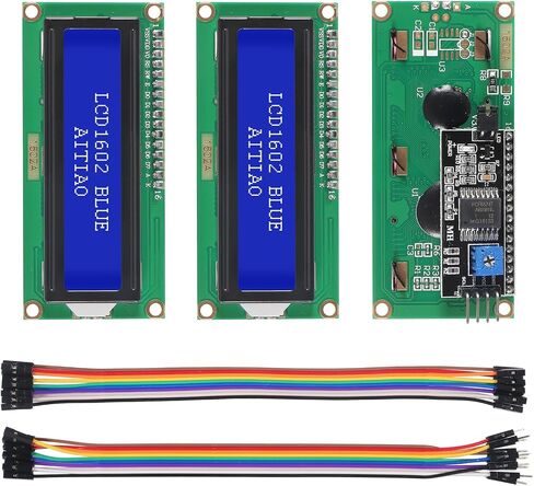 3 حزمة 1602 وحدة عرض LCD IC I2C TWI 16x2 أحرف محول الواجهة التسلسلية وحدة LCD لـ Raspberry Pi DIY Project IoT (شاشة زرقاء) in Kuwait