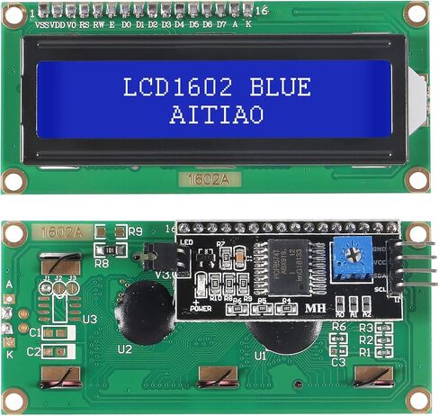 3 حزمة 1602 وحدة عرض LCD IC I2C TWI 16x2 أحرف محول الواجهة التسلسلية وحدة LCD لـ Raspberry Pi DIY Project IoT (شاشة زرقاء) in Kuwait