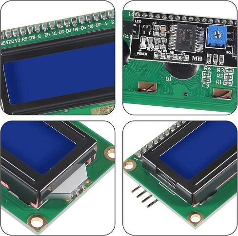 3 حزمة 1602 وحدة عرض LCD IC I2C TWI 16x2 أحرف محول الواجهة التسلسلية وحدة LCD لـ Raspberry Pi DIY Project IoT (شاشة زرقاء) in Kuwait