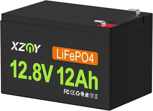 بطارية ليثيوم مدمجة 12 فولت 12 أمبير، بطارية LiFePO4 ذات دورات عميقة قابلة لإعادة الشحن 12 فولت مدمجة 10 أمبير BMS، بطارية 12 فولت مثالية لنظام UPS، استبدال SLA، راديو هام، مضخة مياه، النظام الشمسي in Kuwait
