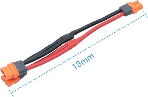 RIIEYOCA XT60I-F Parallel Battery Connector 18CM 12AWG Cable Dual Extension Y Splitter Female to Female for RC Quadcopter(XT60I-F 1 Female to 2 Female) in Saudi Arabia