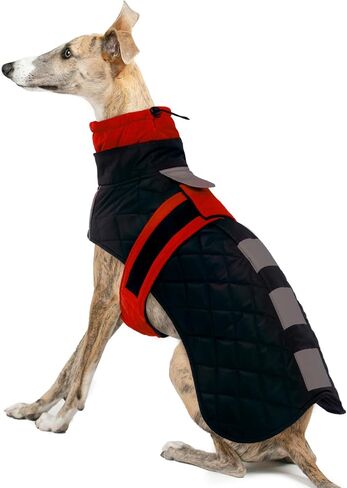 IECOii Greyhound Coat,Greyhound Winter Coat for Large Dogs,Lurcher Coat Whippet Winter Jacket Waterproof,Salukis Dog Winter Clothes with Warm Fleece,Extra Large Greyhound Cozy Fleece Jumper,Blue-XXXL in Saudi Arabia