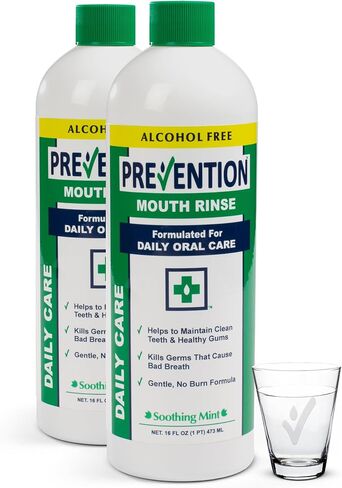 Prevention Daily Care Mouthwash Alcohol-Free | Value 4 Pack, Gentle Hydrogen Peroxide Mouthwash, The Original Alcohol Free Mouthwash in Saudi Arabia