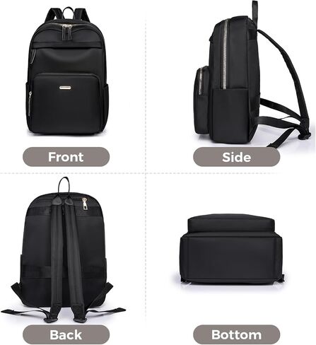 BAG WIZARD Daypack Backpack for Women Basic Travel Backpack Commuter Backpack for College Work Travel, Black in Saudi Arabia