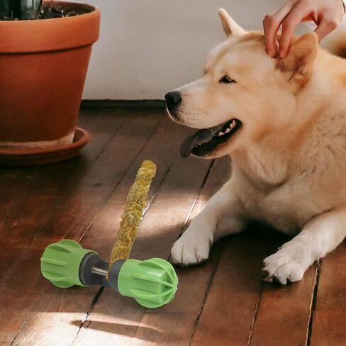 حامل مكافآت الكلاب من Bully Stick للكلاب، تمسك حتى آخر قضمة - ثابت بشكل آمن للمساعدة في منع الاختناق، جهاز أمان للكلاب - غطاء من السيليكون لحماية الأرضية وتقليل الضوضاء (أخضر) in Kuwait