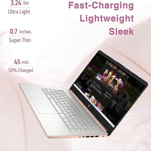 HP 14 Laptop 2024 Newest, 14" HD Display, Intel Celeron N4120, 8GB RAM, 192GB Storage(128GB eMMC+ 64GB SD Card), 1 Year Microsoft 365, WiFi, Windows 11 Home in S Mode, with 32GB USB Flash Drive in Saudi Arabia