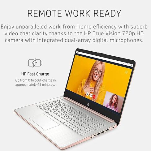 HP 14 Laptop 2024 Newest, 14" HD Display, Intel Celeron N4120, 8GB RAM, 192GB Storage(128GB eMMC+ 64GB SD Card), 1 Year Microsoft 365, WiFi, Windows 11 Home in S Mode, with 32GB USB Flash Drive in Saudi Arabia