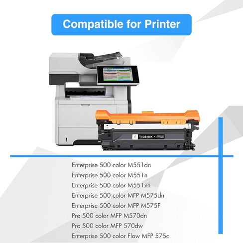 507X Toner Cartridge Compatible Replacement for HP 507X 507A CE400X CE401A CE402A CE403A for Enterprise M551 M551n M551dn M551xh M570dn M570dw M575f Printer (‎Black Cyan Yellow Magenta, 4Pack) in Saudi Arabia