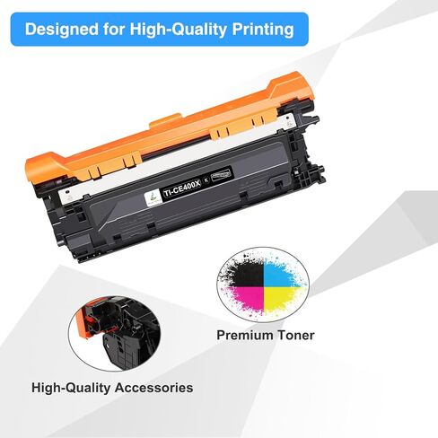 507X Toner Cartridge Compatible Replacement for HP 507X 507A CE400X CE401A CE402A CE403A for Enterprise M551 M551n M551dn M551xh M570dn M570dw M575f Printer (‎Black Cyan Yellow Magenta, 4Pack) in Saudi Arabia