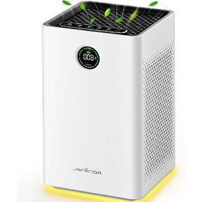 Jafända Air Purifiers for Allergies Home Large Room 1190ft² H13 True HEPA Filter, Dimmable Night Light and Activated Carbon Remove 99.97% Dust Smoke Odor Pollen Pets Hair Dander,Quiet Sleep Mode 23dB