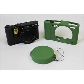 Fullbody Ultra-thin Lightweight Rubber Soft Silicone Case Bag Cover for Panasonic Lumix LX10 DMC-LX10 -Black
