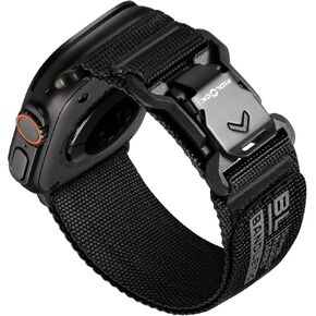 Compatible with Apple Watch Ultra Band - for Men, Wide Soft Nylon Sport Loop with Magnetic Fidlock V-Buckle for iWatch Ultra 2 49mm Series 10 46mm 9/8/7 45mm SE2/SE/6/5/4 44mm 3/2/1 42mm