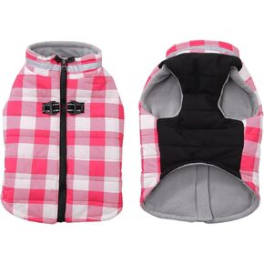 French Bulldog Sweater,Dog Outfits for Medium Dogs,English Bulldog Frenchie Dog Clothes,Bullpug Pitbull Dog Plaid Sweaters,Pit Bull Jacket,Corgi Pet Sweatshirt Clothing,Puppy Coat (PlaidRed, Medium)