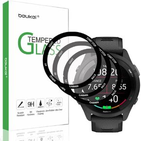 (3 Pack) Beukei Designed for Garmin Forerunner 265 Screen Protector，Anti Scratch, Bubble Free