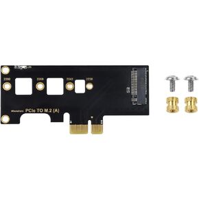 Waveshare PCIe to M.2 Adapter Supports Raspberry Pi Compute Module 4 Adapter for NVMe Protocol M.2 Faster Reading/Writing Improving Efficiency