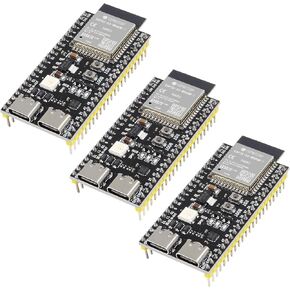 AITRIP 3PCS ESP32-S3-DevKitC-1-N8R2 ESP32-S3 Development Board Pre-soldered Pins ESP32 S3 Core Board with WROOM-1-N8R2 Low Power MCU Ideal for Arduino DIY Projects