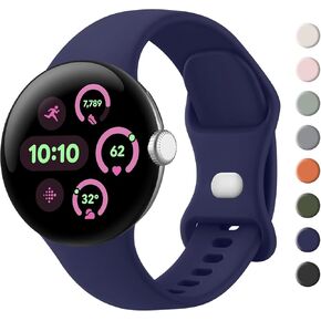 Meliya Compatible with Google Pixel Watch 3 41mm/Google Pixel Watch 2 Band/Google Pixel Watch Band for Women Men, Soft Silicone Waterproof Sport Replacement Straps for Pixel Smartwatch