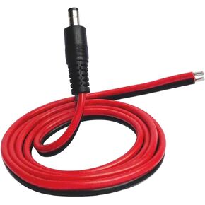DC Power Pigtails Cable,14AWG DC 5.5mm x 2.1mm Male Plug to Bare Wire Open End Power Wire Supply Repair Cable,for Security Camera,LED Strip Light,DVR etc-3.3ft/1m