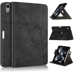 for iPad 10th Generation Case 10.9 Inch 2022 with Pencil Holder,(Model: A2696 /A2757 / A2777 PU Leather Smart Cover Auto Sleep/Wake,Black