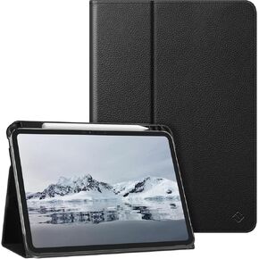 Fintie Folio Case for iPad Pro 11-inch (M4) 2024 (Model Number: A2836/A2837/A3006) - Premium Vegan Leather Smart Stand Back Cover with Pencil Holder, Auto Wake/Sleep, Black