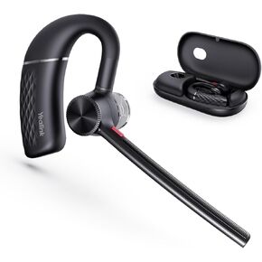 BH71 Bluetooth Headset Workstation, Office Wireless Headset with Noise Canceling Mic, Speakerphone, Wireless Charging Pad, Charging Case, Connect to Desk Phone, Mobile, PC, Work with Teams Zoom