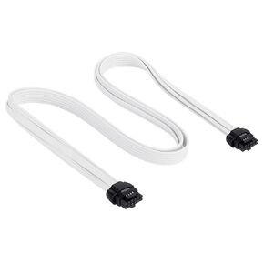 Sleeved Cables PSU Extension Cable Kit，UL1015 18AWG White Braided Sleeved 24-Pin 6+2Pin 4+4-Pin with Combs for ATX EPS PCI-E Power Supply 30CM (70cm, White)