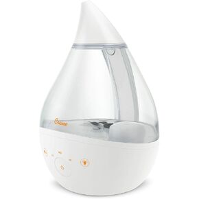 Crane Ultrasonic Humidifiers for Bedroom and Office, 1 Gallon 4-in-1 Cool Mist Air Humidifier for Large Room and Home, Humidifier Filters Optional, Grey