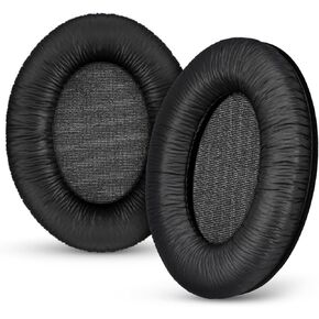 Replacement Earpads for Sennheiser HD201 HD201S HD180 HD418 HD419 HD421 HD428 HD429 HD438 HD439 HD448 HD449 Headphones. Soft Leather Cushions, Extra Comfort, Easy Installation, by Brainwavz (Black)
