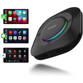 Carlinkit Wireless CarPlay Android 13.0 Adapter, 2024 Android 13.0 Ai Box 8-core 4+64GB Compatible with NetfIix/YouTube/Play Store, for OEM Wired CarPlay or OEM Wired Android Auto Cars