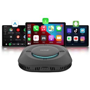 CarlinKit 3-in-1 CarPlay AI Box 2024 Newest Wireless CarPlay Android 13.0 AI Box Video Adapter,Support NetfIix/YouTube TikTok, 8-Core SM6115/4G/GPS+Glonass/4+64G