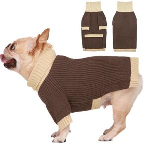 XXXL Dog Sweater, Halloween Dog Outfit for Extra Large Dogs Male Female, Dog Pullover Sweater with Leash Hole, Dog Christmas Clothes, Holiday Pet Costumes for Labrador, Doberman, Brown 3XL