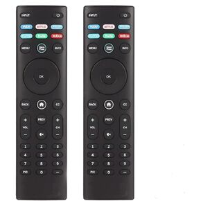 2 Packs XRT140 Replaced Remote Control for Vizio Smart LED TV M50Q7-H1 M55Q7-H1 M65Q7-H1 M55Q8-H1 M65Q8-H1 V555-H1 with Watchfree Vudu Netflix Primevideo Xumo Hulu Redbox with Batteries