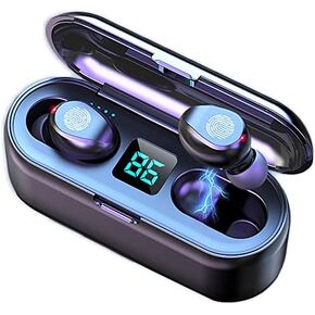 Wireless Bluetooth Earbuds F9-5 for All Samsung, S23/S22/S21/S20/5G/Galaxy A,Z,Note, All iPhone X/11/SE/12/13/14, Headphones F9 TWS and IPX7 Waterproof with 2000mAh Case