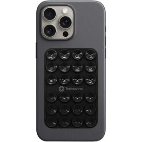 Silicone Phone Mount - Secure, Hands-Free Holder for iPhone & Android - Strong Adhesive, Universal Compatibility - Ideal for Selfies, Videos & More - 2.17" x 3.23", Black
