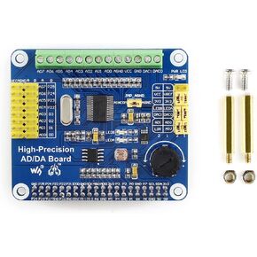 Waveshare AD/DA Expansion Allows You to Add High-Precision AD/DA Functions Compatible with Raspberry Pi 5/4B/3B/Zero/Zero W/Zero 2W/Pico/Pico W/Pico WH and Jetson Nano
